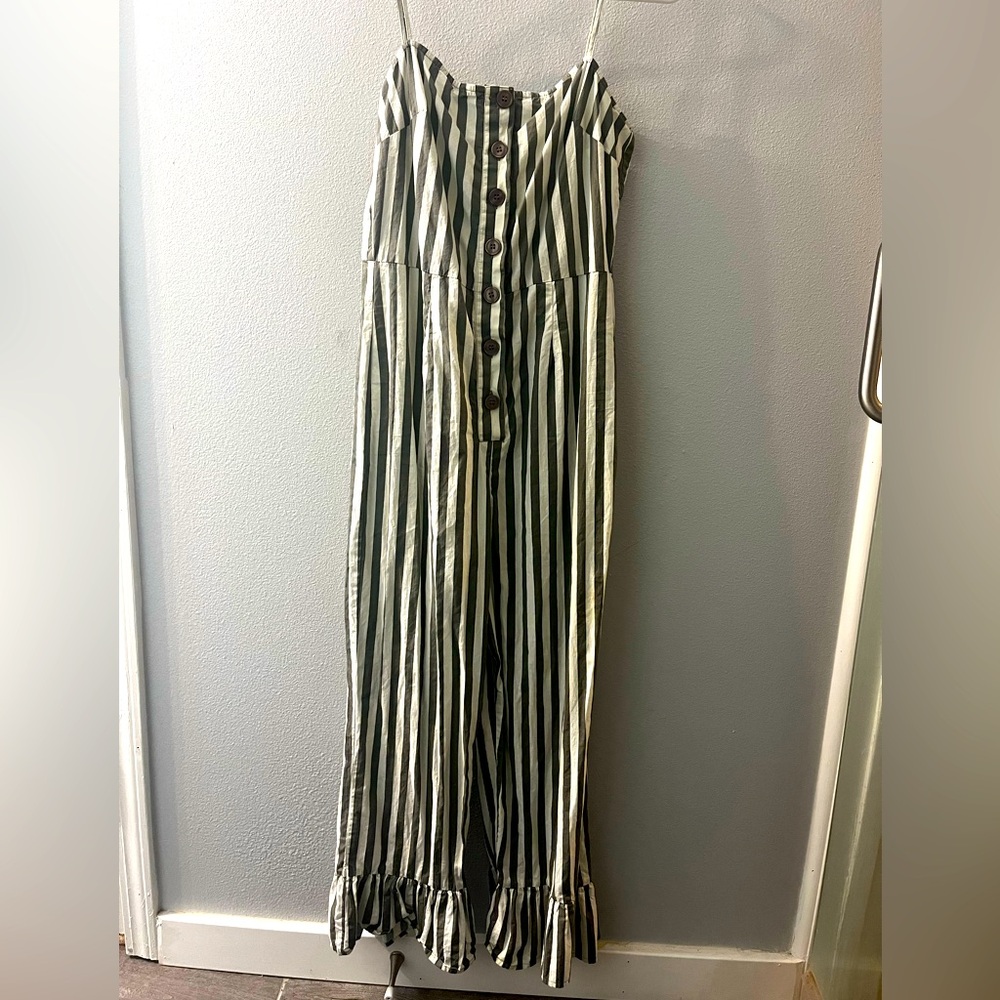 ASOS spaghetti strap ruffle cuff jumpsuit, Size 6.
